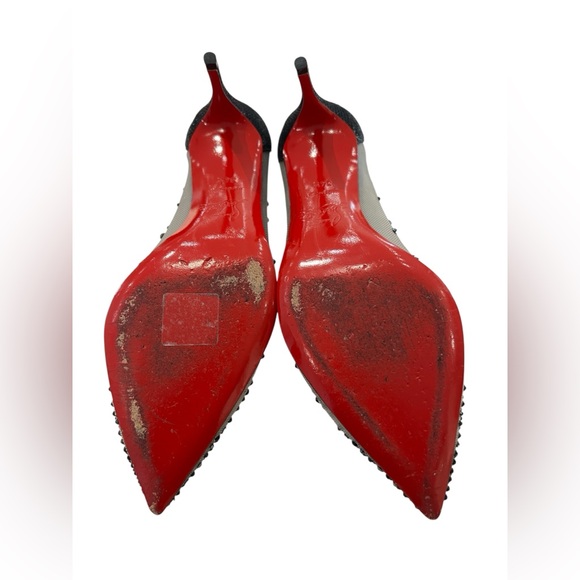 Christian Louboutin Mesh Follies Strass Embellished Pumps - Picture 7 of 7